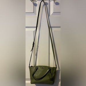 Coach leather crossbody bag - green
